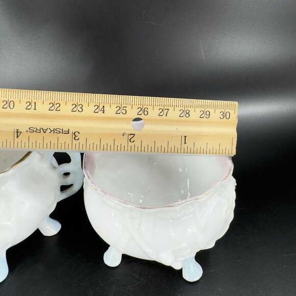 Antique Porcelain Sugar And Creamer Set 2 German Kitchenware Open Sugar Decor - Picture 6 of 16